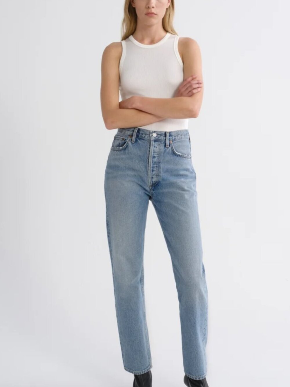 NWT AGOLDE 90’s Pinch Waist High Rise Straight Leg Jeans Size 32